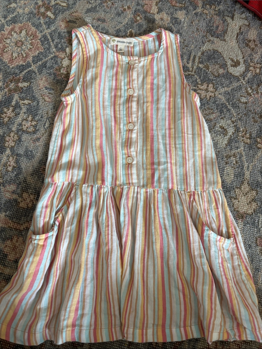 Tucker + Tate Pastel Multistripe Sleeveless Day Dress